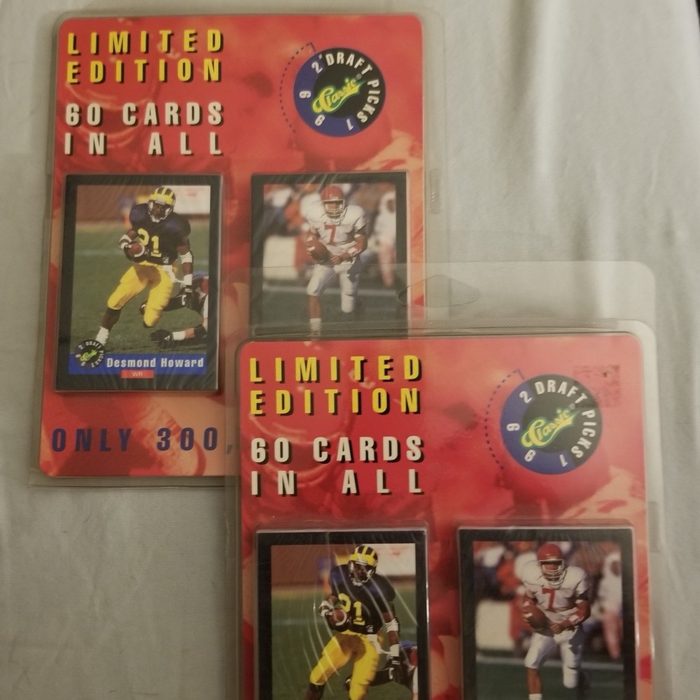Limited Edition Football 2 Trading Card Sets 60 Cards 1992 draft picks